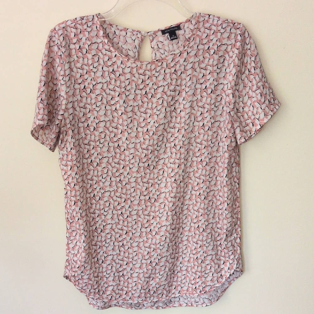 Ann Taylor Pink Patterned Blouse